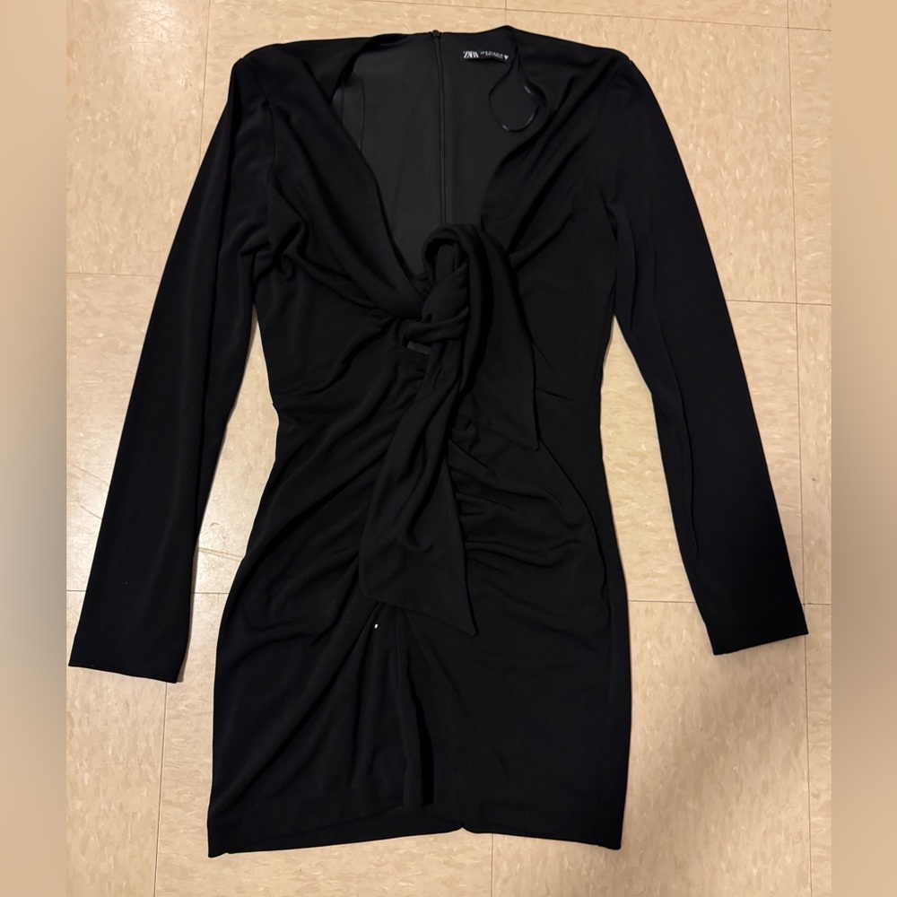 ZARA Black Long Sleeve Dress